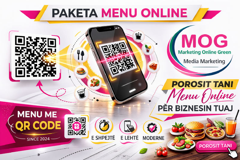 Paketa MENU ONLINE me 600 produkte, Menu dixhitale online me QR Code per taverna, Menu dixhitale me QR Code për bare, Menu dixhitale me QR Code per lokale, Menu dixhitale me QR Code per hotele, Menu dixhitale me QR Code per resorte